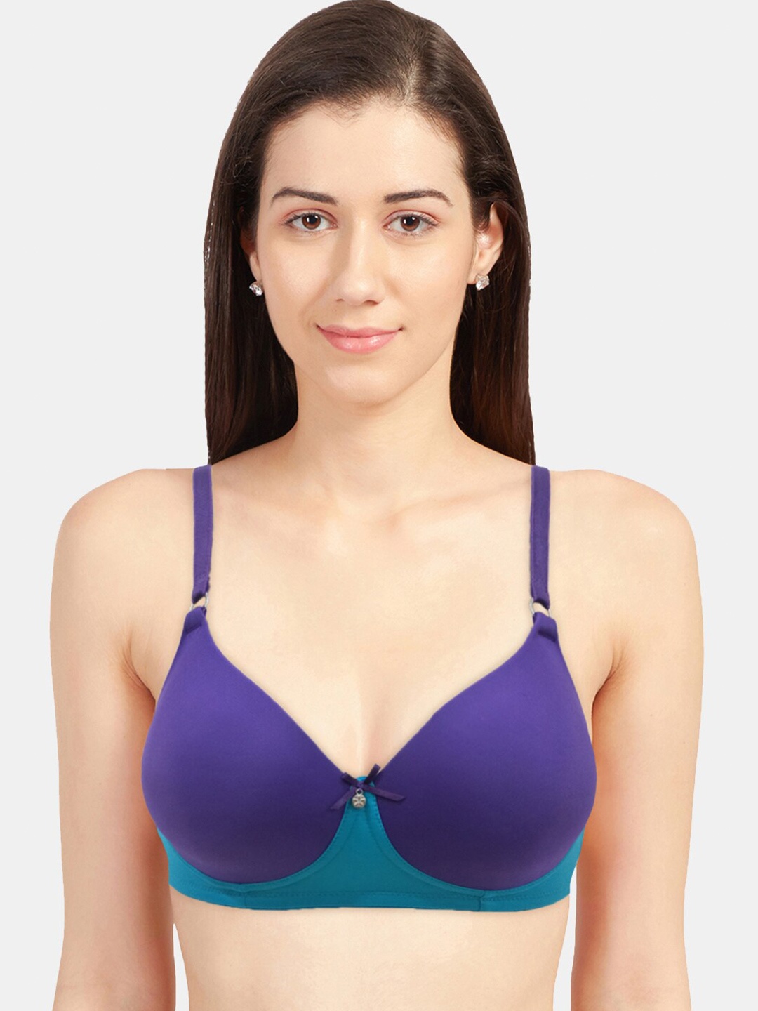 

Sonari Colourblocked Lightly Padded Bra, Purple