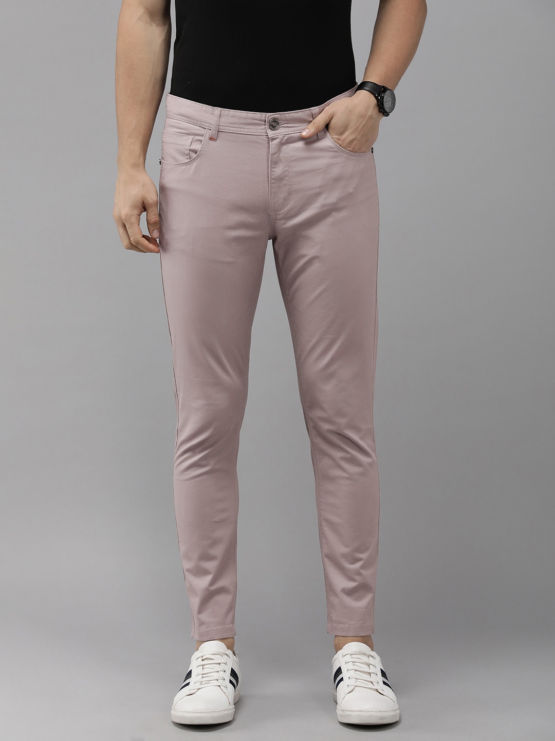 

THE BEAR HOUSE Ardor Edition Tapered Fit Chinos Trousers, Pink