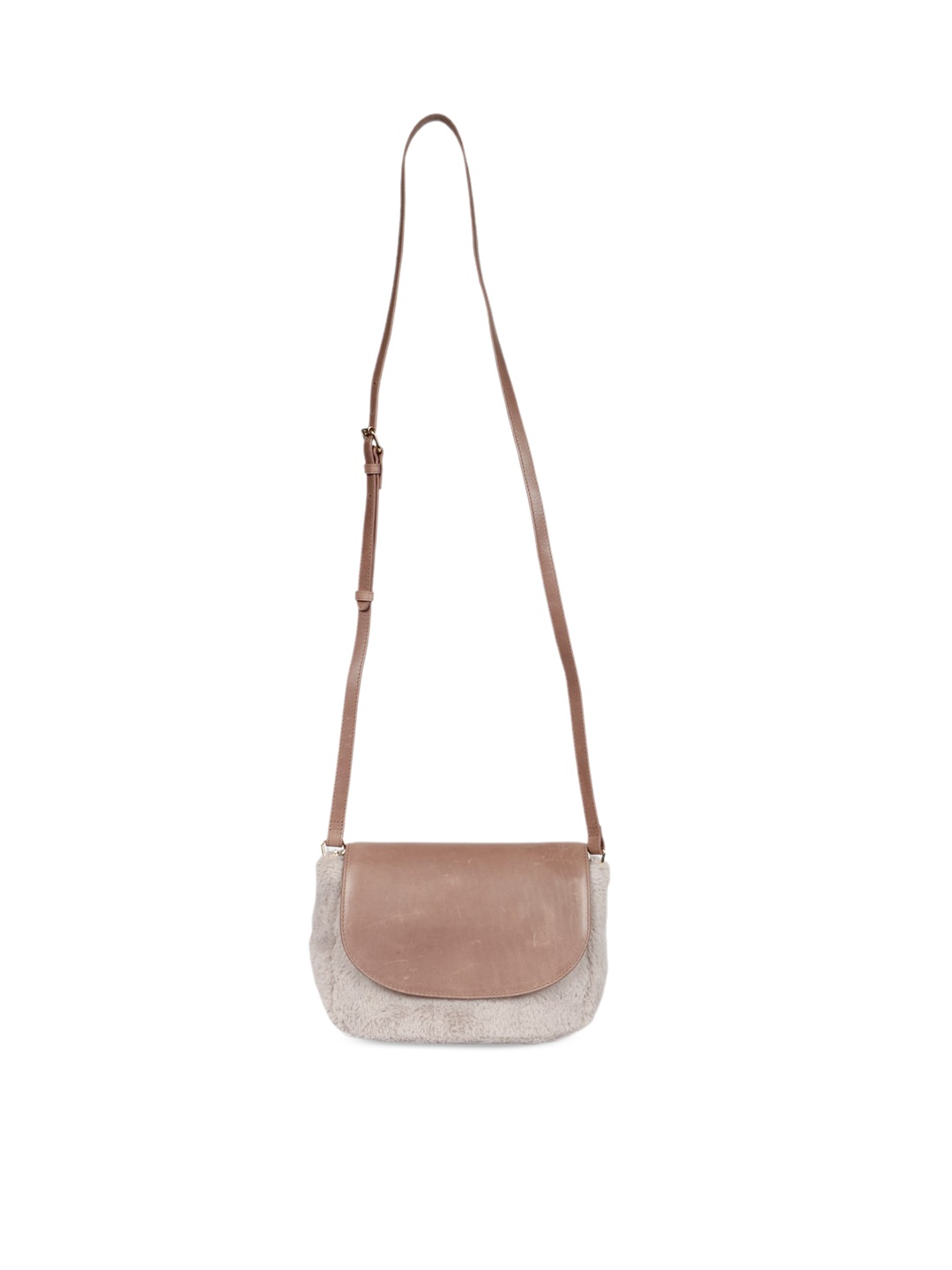 

Saint G Leather Structured Sling Bag, Brown