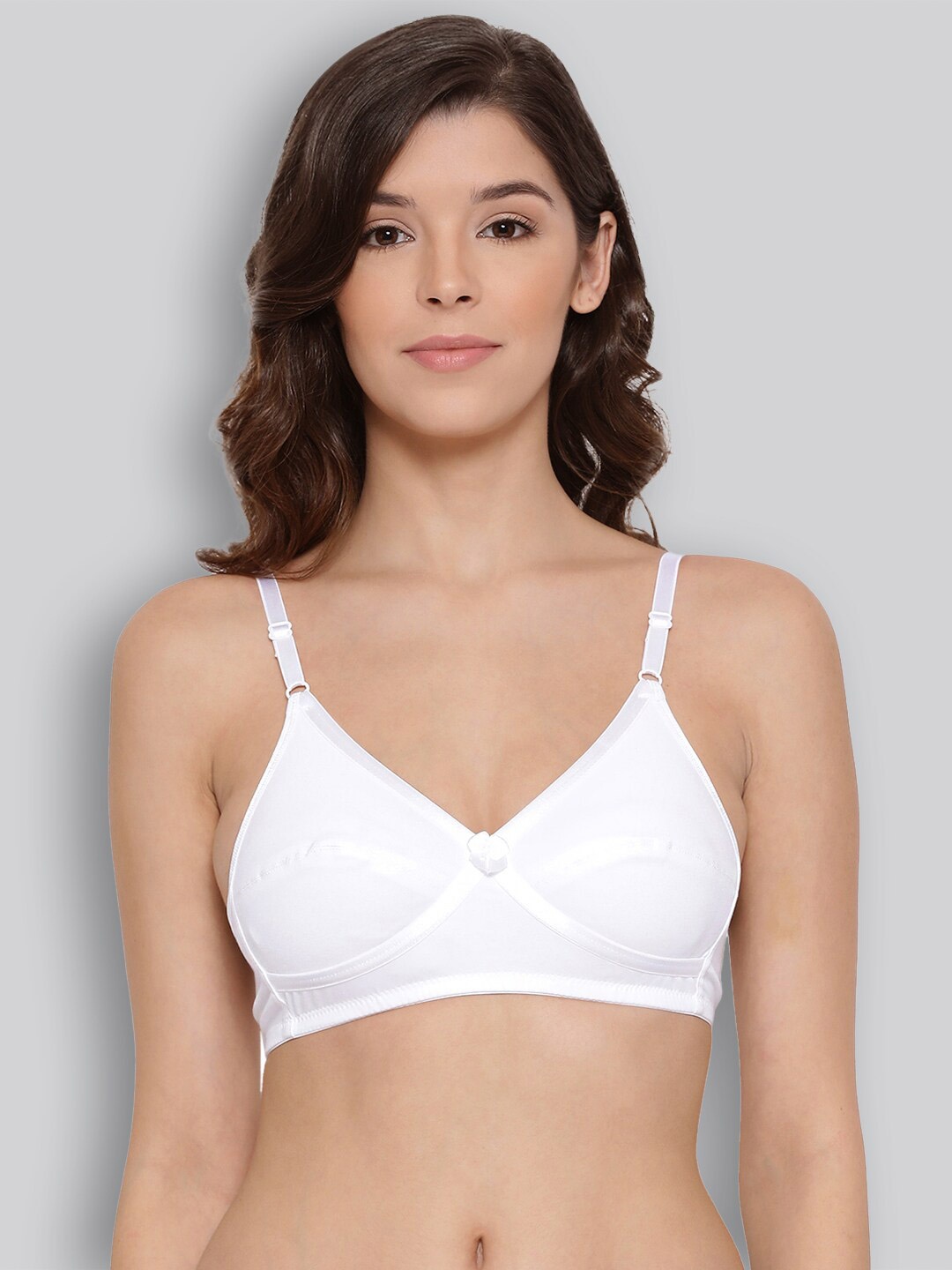 

LYRA Full Coverage Cross Over Comfort Bra, White