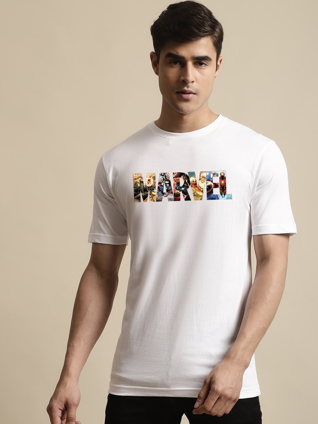 

Miaz Lifestyle Men Typography Printed Cotton T-shirt, White