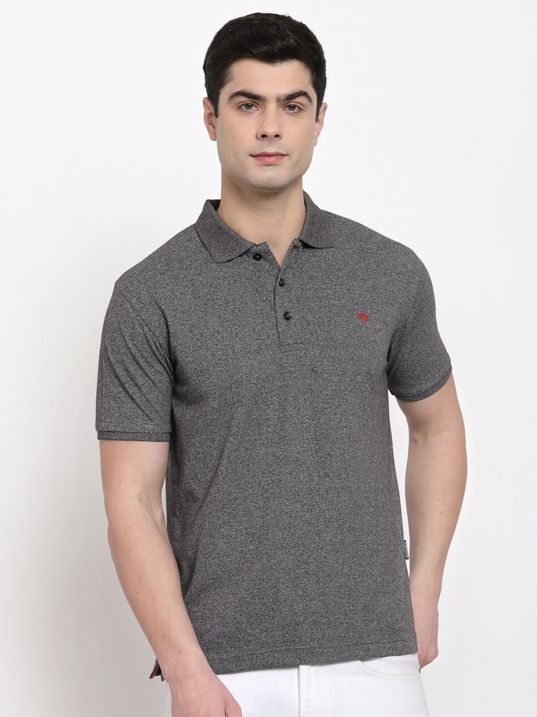 

Allen Cooper Polo Collar Short Sleeves T-shirt, Grey