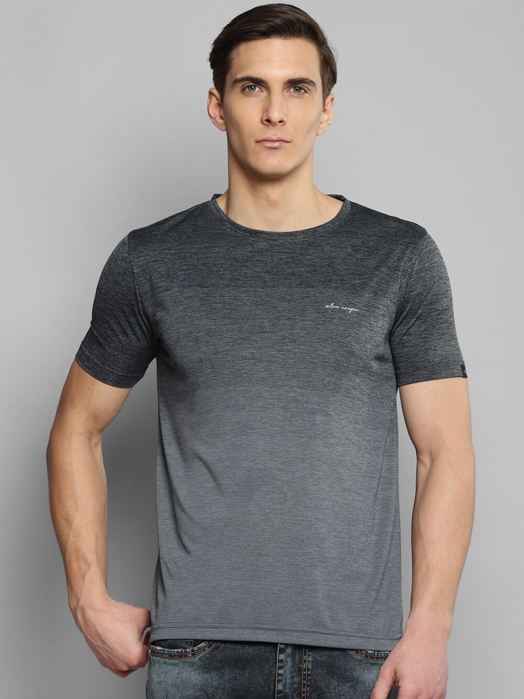 

Allen Cooper Active Wear DryFit Round Neck T-shirt, Grey