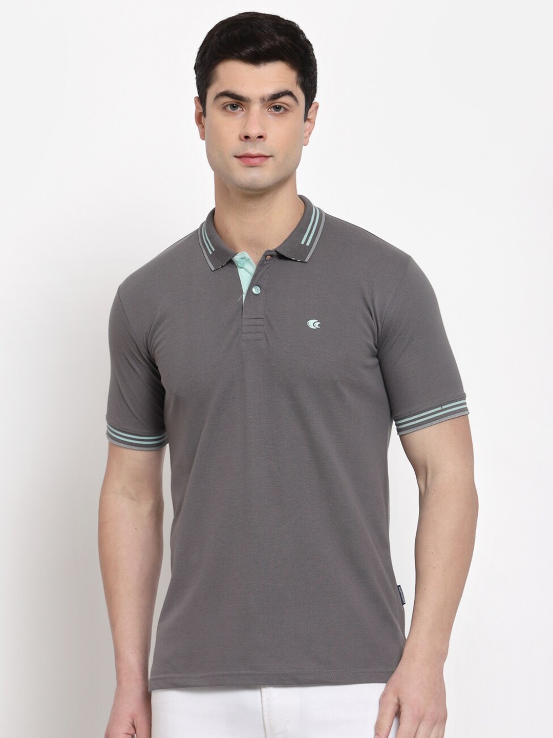 

Allen Cooper Polo Collar T-shirt, Grey