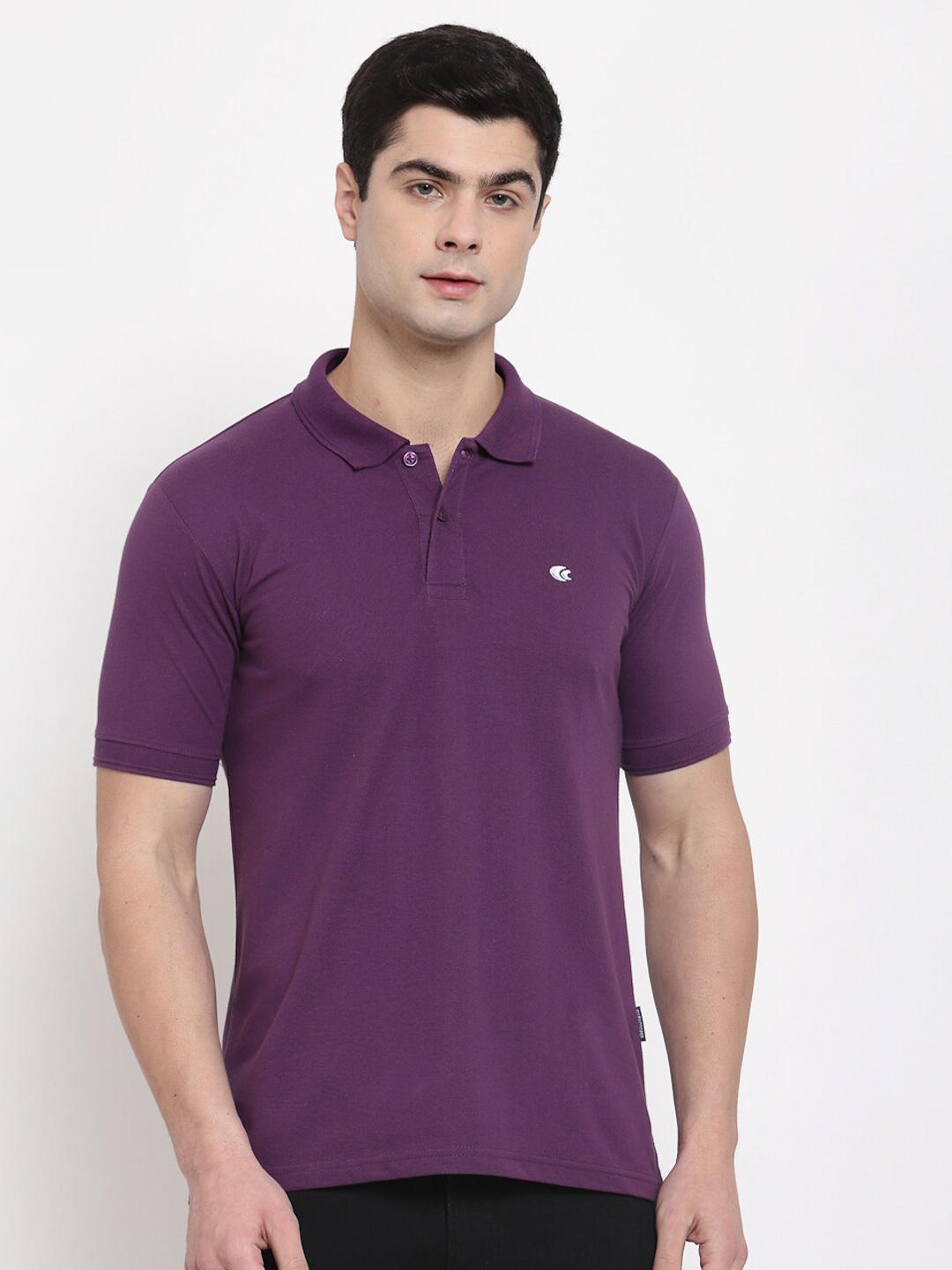 

Allen Cooper Polo Collar Short Sleeves T-shirt, Purple