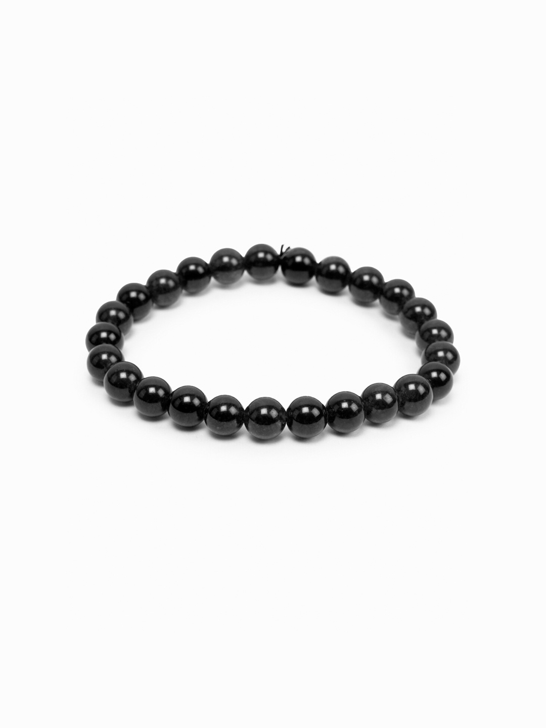 

BuckleUp Tourmaline Facted Elasticated Slip-On Bracelet, Black