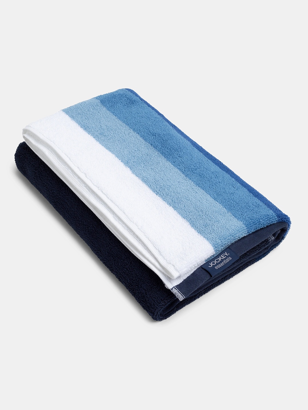 

Jockey Cotton Terry Ultrasoft and Durable Striped Bath Towel-T105, Blue