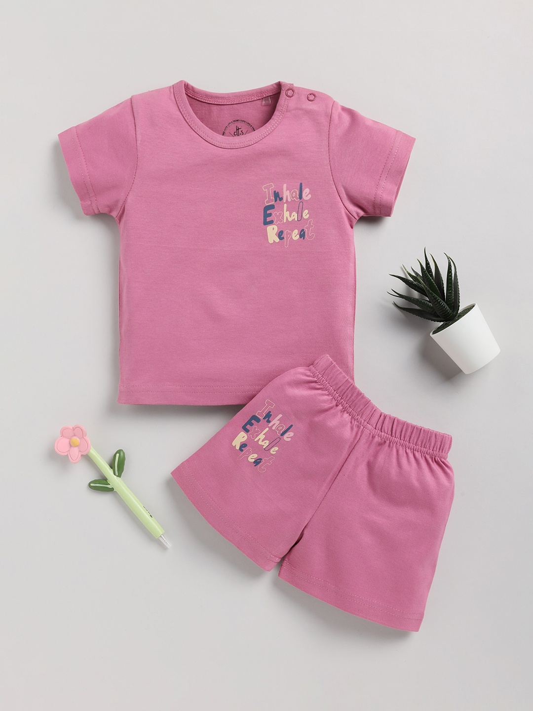 

Clt.s Kids Pure Cotton Night Suit, Purple