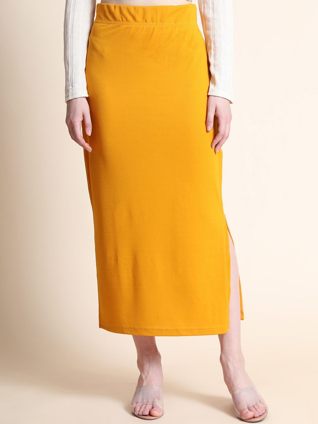 

Ekta Textiles High-Rise Body Shapewear, Mustard