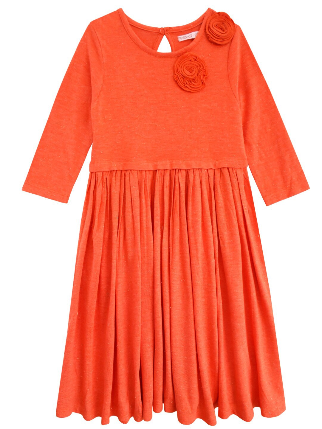 

milou Girls Fit and Flare Dress, Orange