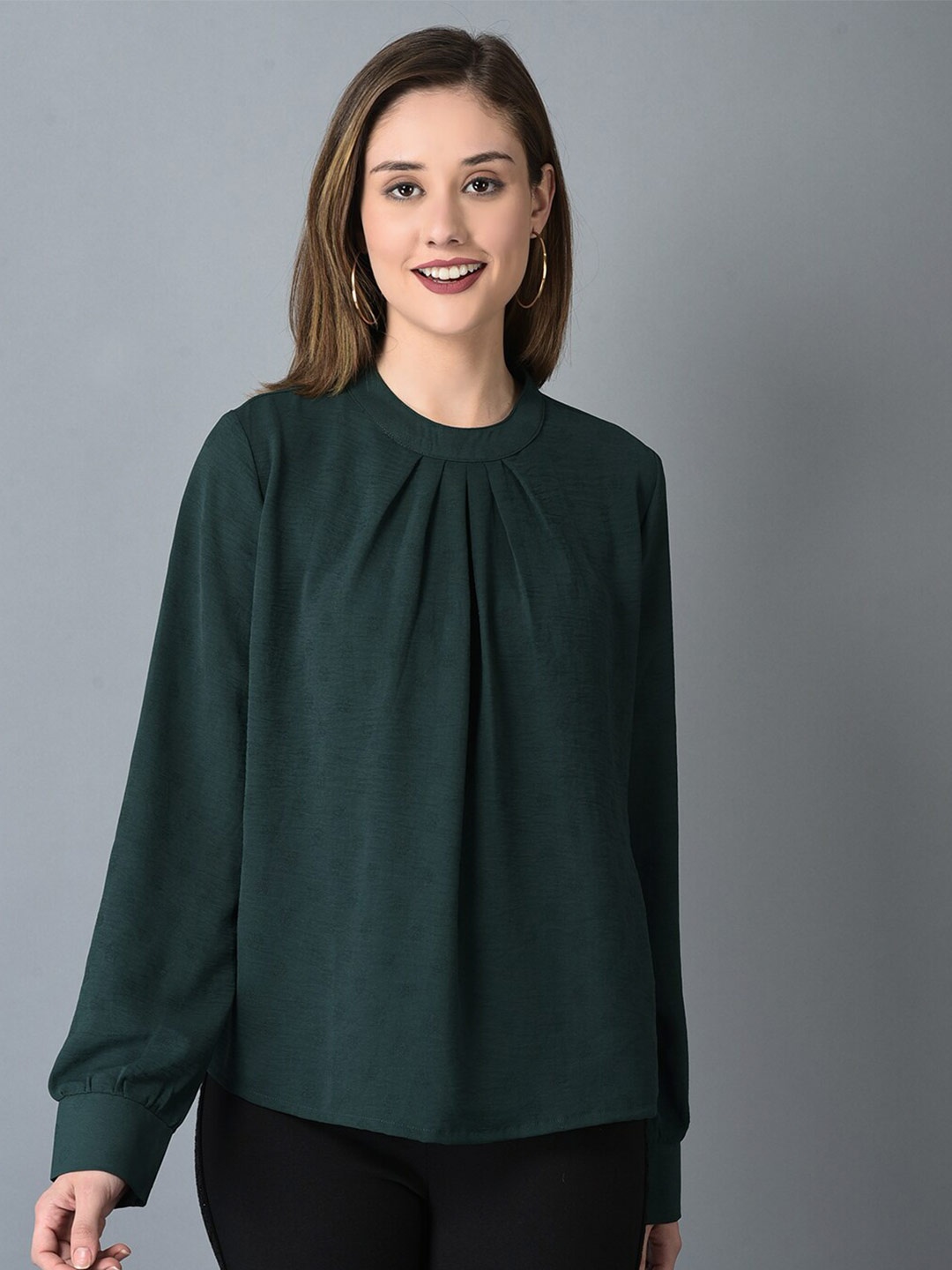 

CANOE Round Neck Tunic, Green