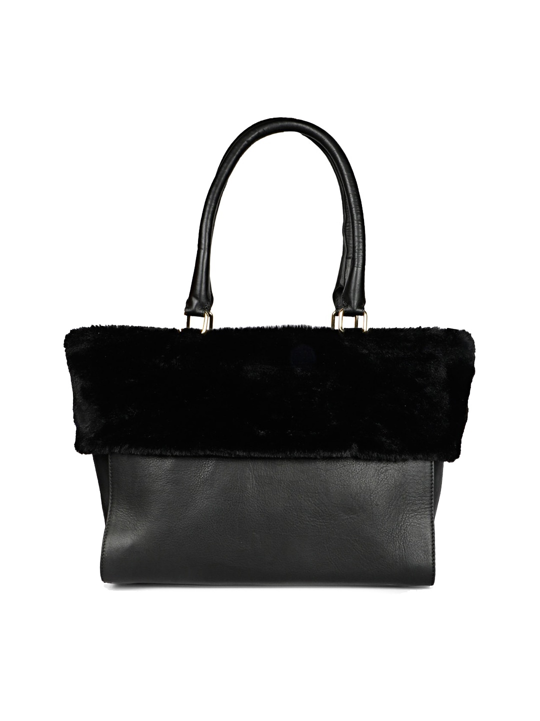 

Saint G Textured Leather Structured Shoulder Bag, Black