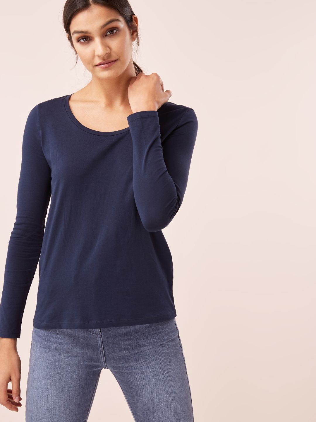 

NEXT Solid Pure Cotton T-shirt, Navy blue