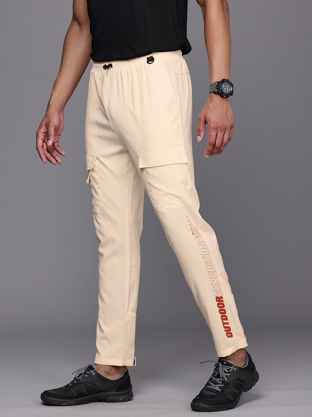 

HRX by Hrithik Roshan Men Rapid-Dry Track Pants, Cream