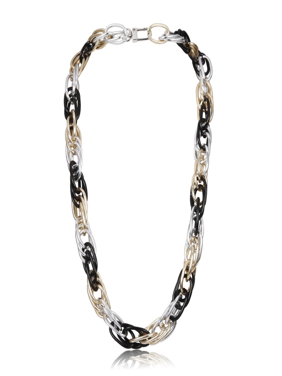 

AQUASTREET Men Silver-Toned & Gold-Toned Silver-Plated Handcrafted Necklace