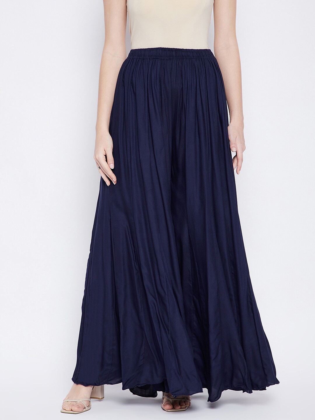 

TULIP 21 Women Navy Blue Flared Palazzos