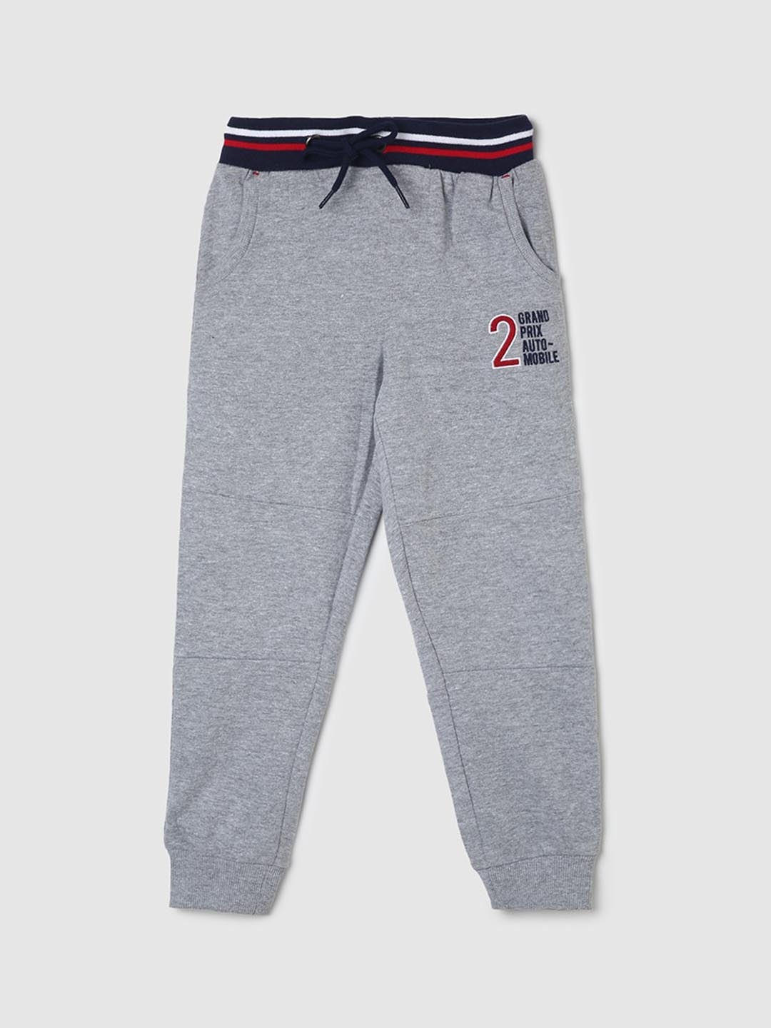 

max Boys Poly Cotton Mid-Rise Joggers, Grey