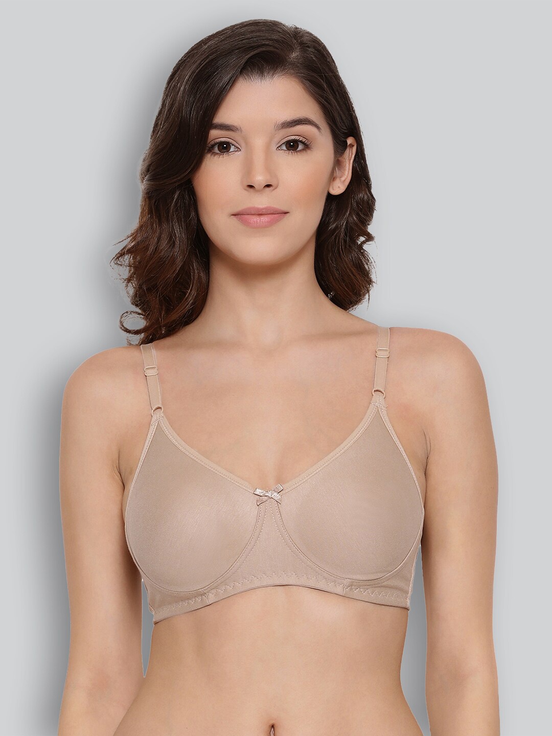 

LYRA Premium Cotton Seamless Moulded T-shirt Bra with Adjustable Strap, Beige