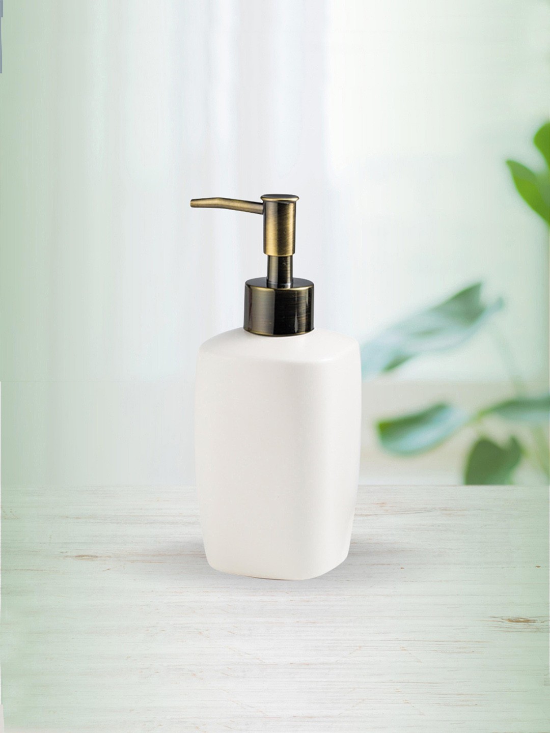 

Nestasia White Matte Finish Fancy Soap Dispenser - 380ml