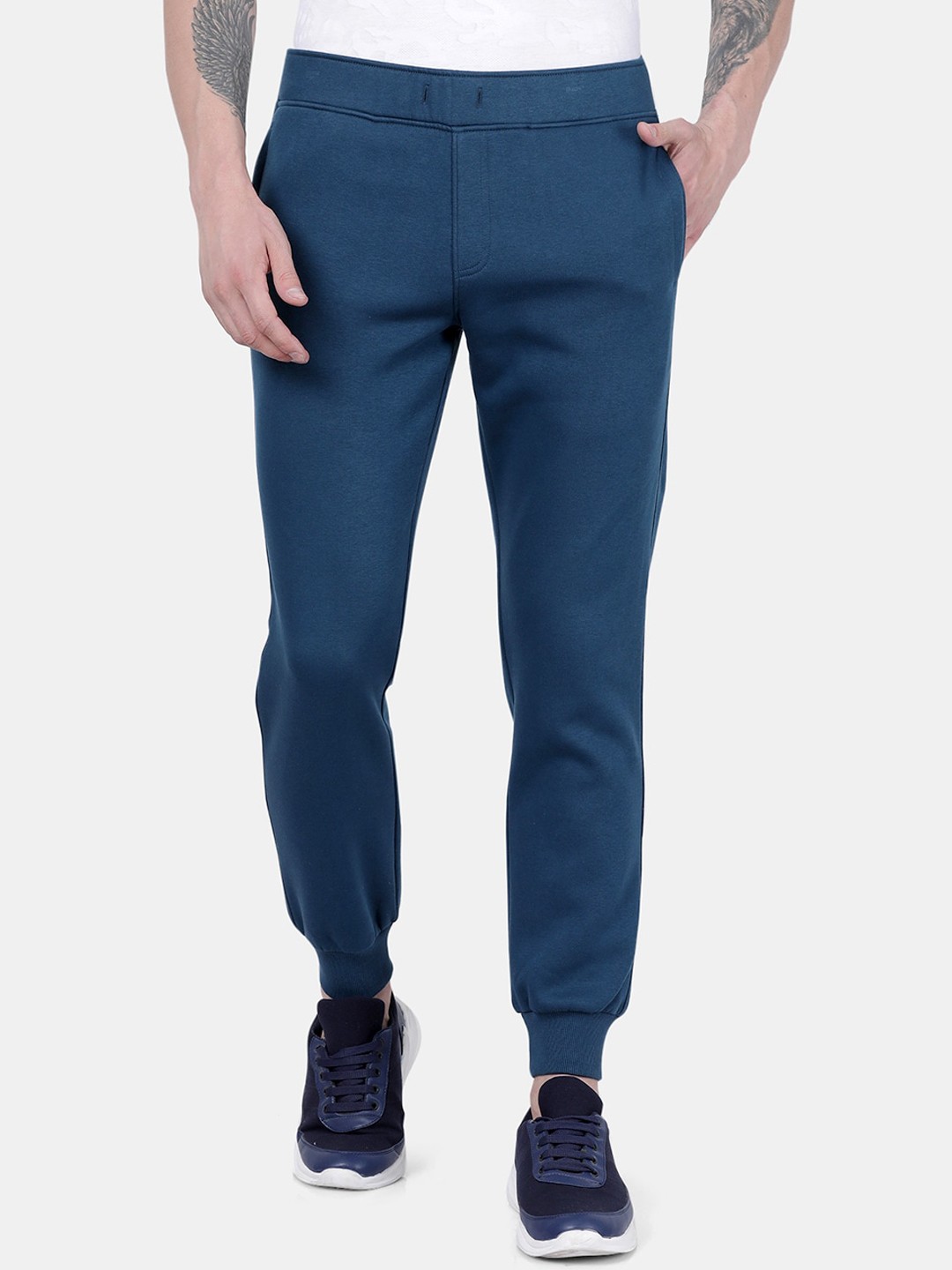 

t-base Men With Rib Lower Jogger, Blue