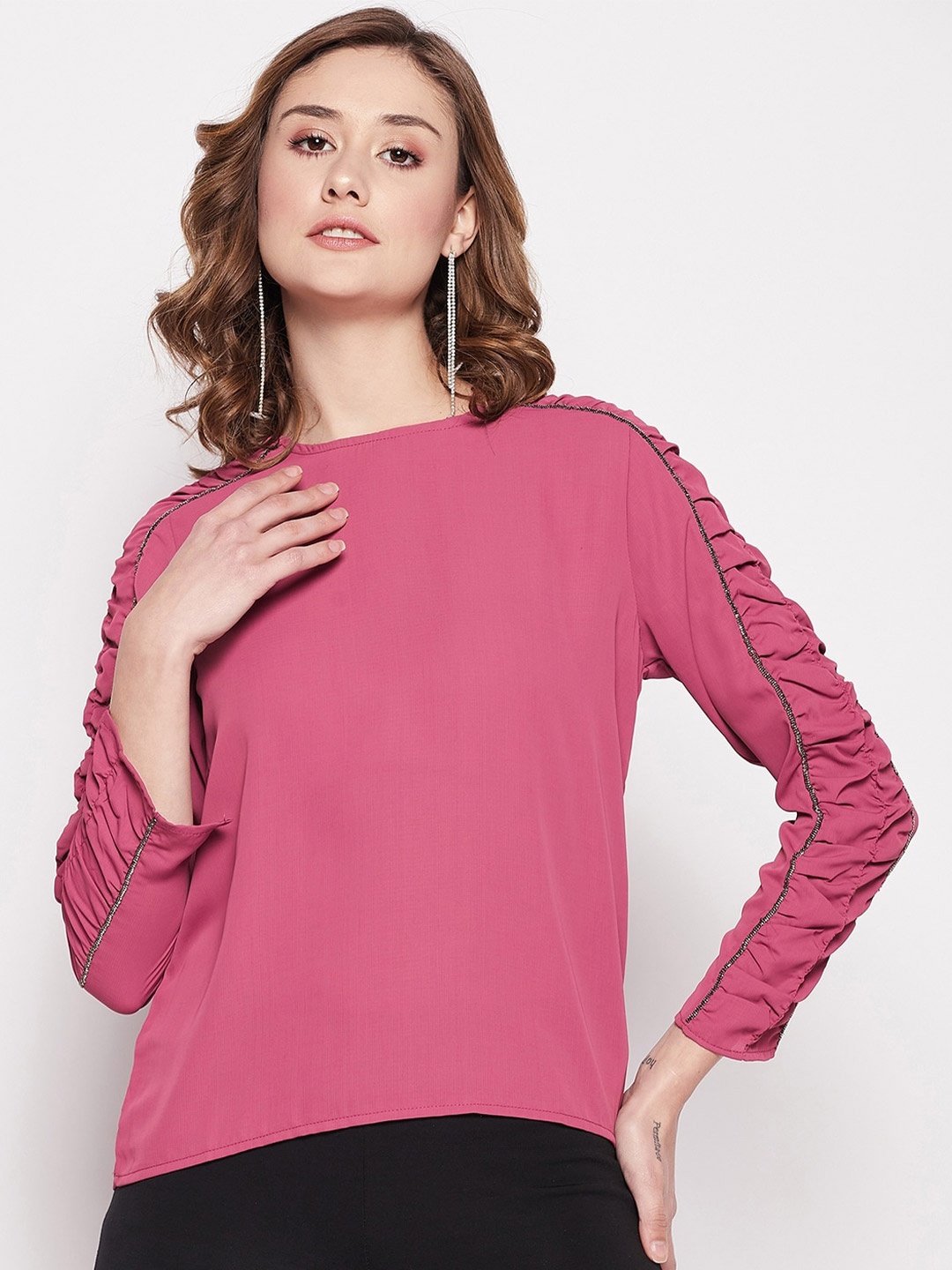 

Madame Ruffled Regular Top, Pink