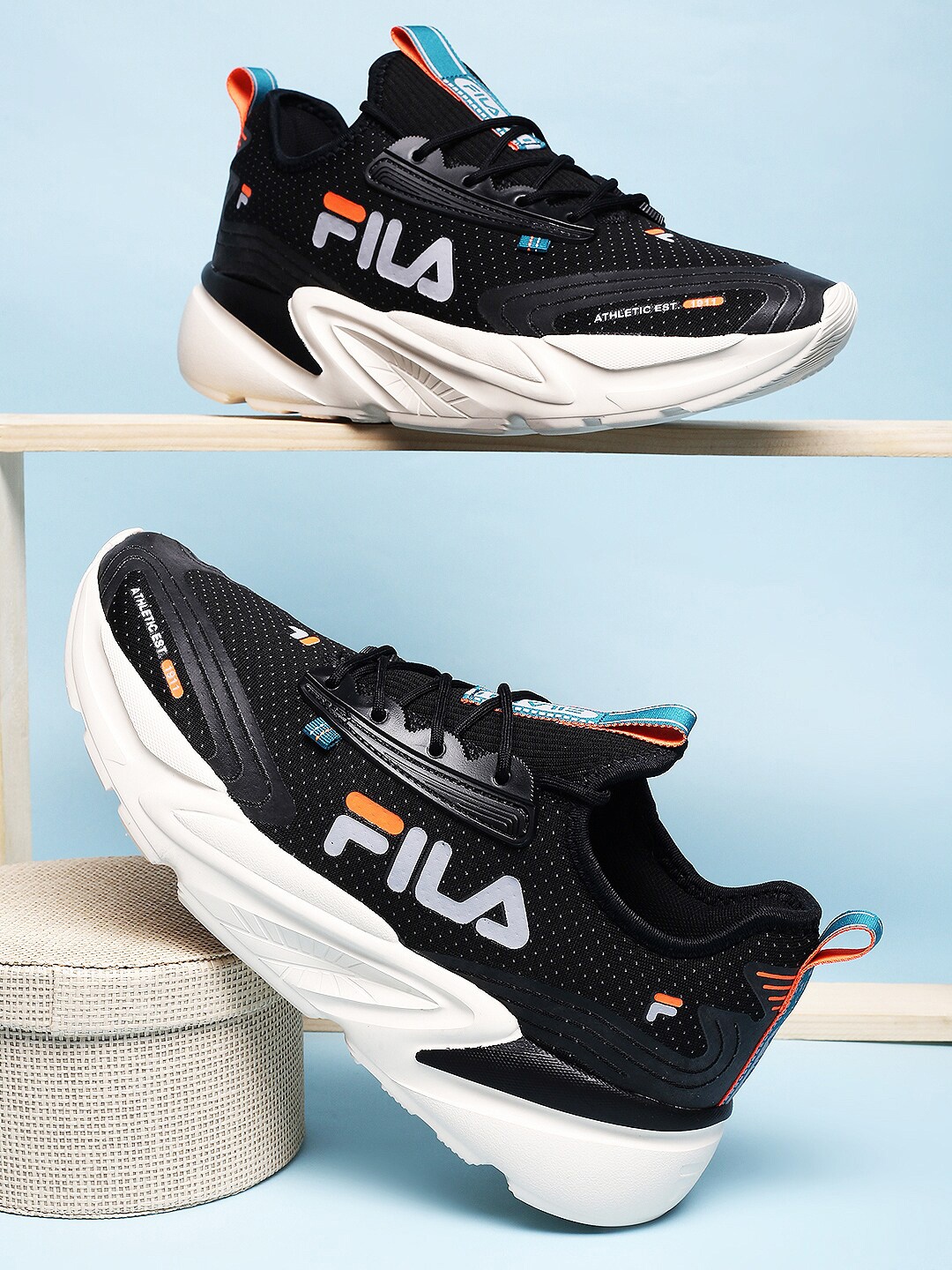 

FILA Men CHARGE Running Shoes, Black