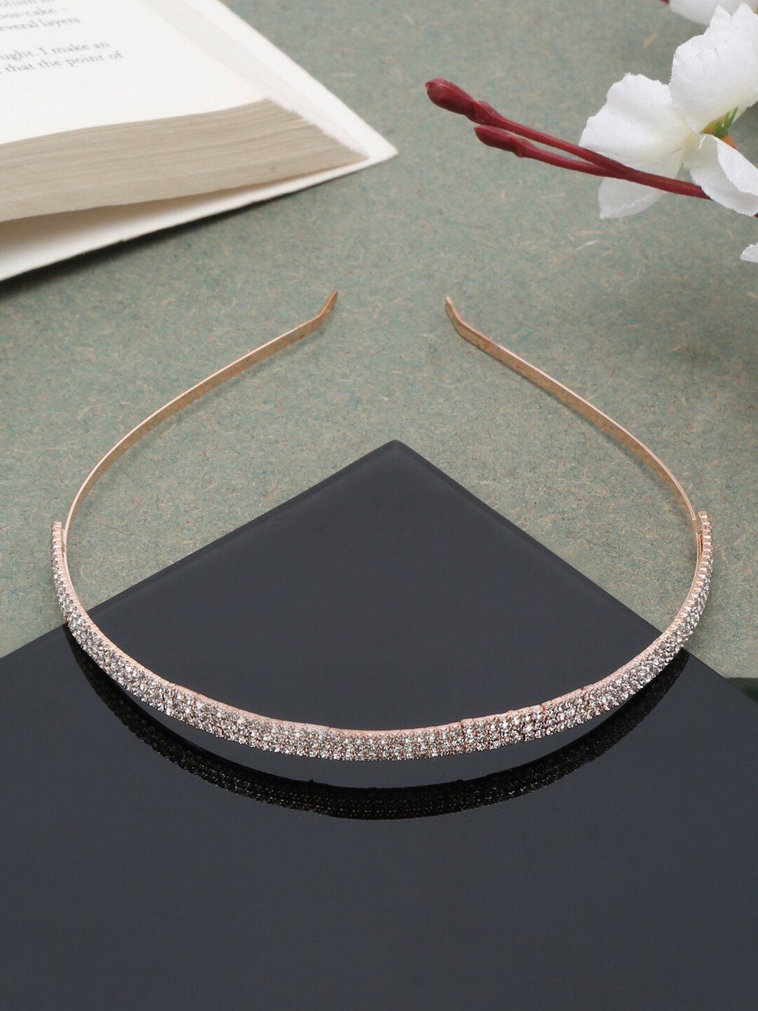 

YouBella Women Embellished Stone Studded Hairband, Gold