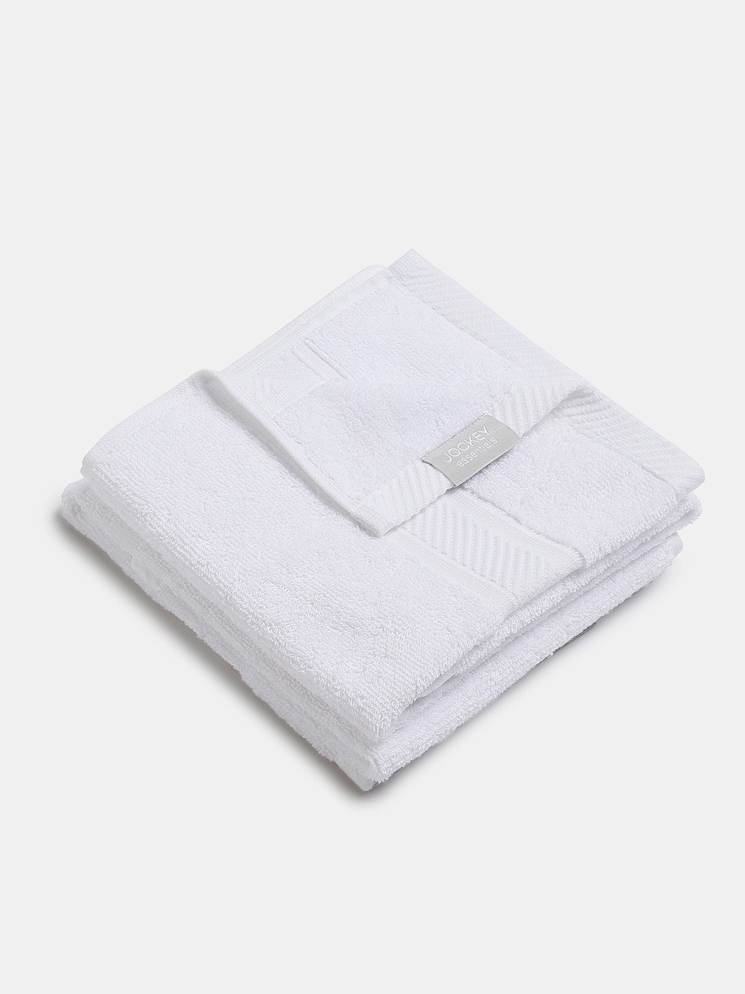 

Jockey Pack Of 2 Cotton Terry Ultrasoft and Durable Solid Hand Towel-T201, White