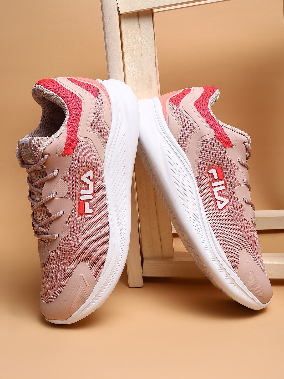 

FILA Women Marking Lace Ups FO Running Shoes, Pink