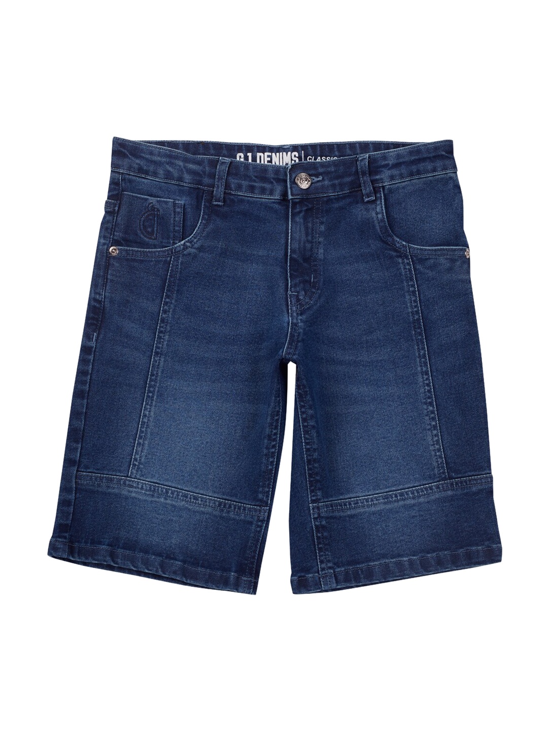 

Gini and Jony Boys Mid Rise Knee Length Denim Shorts, Blue