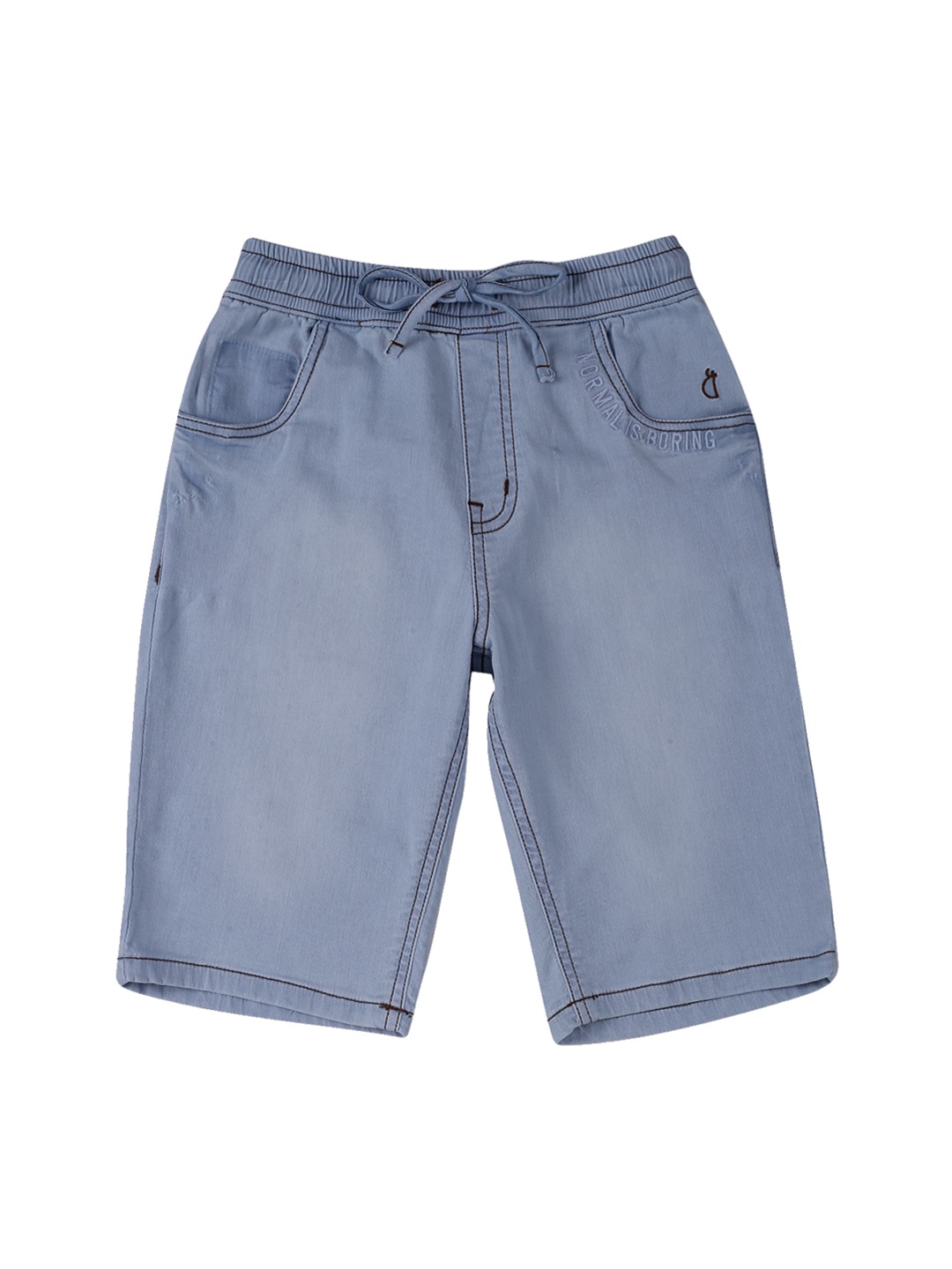 

Gini and Jony Boys Mid Rise Knee Length Denim Shorts, Blue