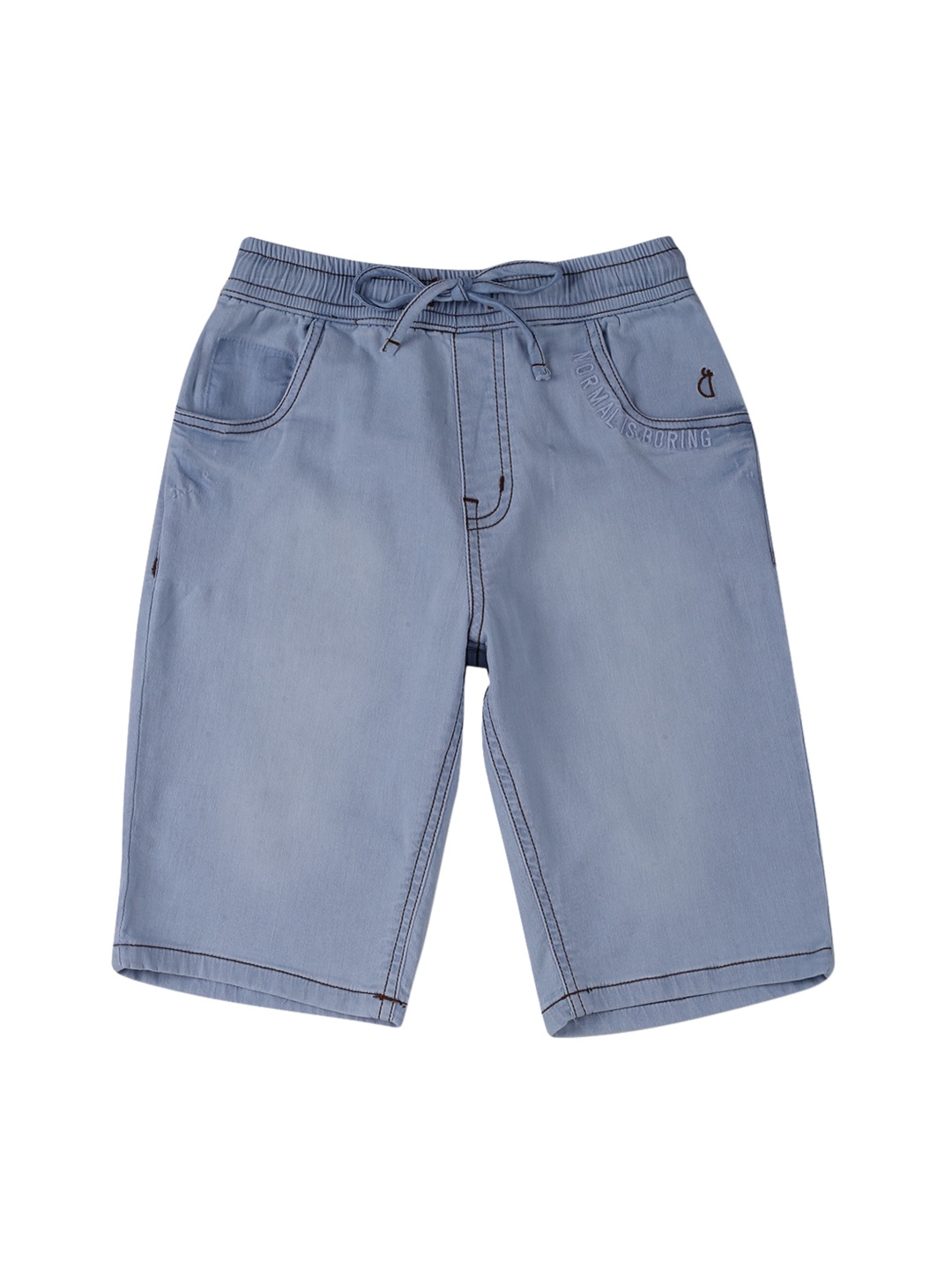 

Gini and Jony Boys Mid Rise Knee Length Denim Shorts, Blue