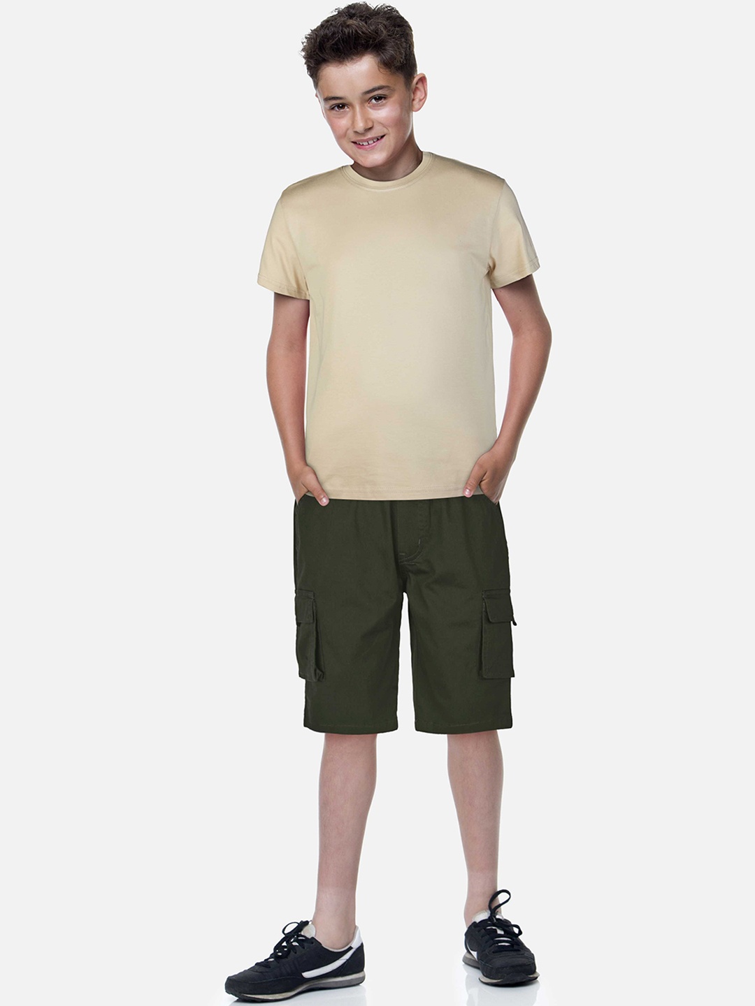

Gini and Jony Boys Elasticated Cargo Shorts, Grey