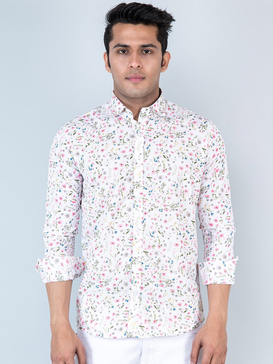 

Tistabene Floral Printed Casual Shirt, White