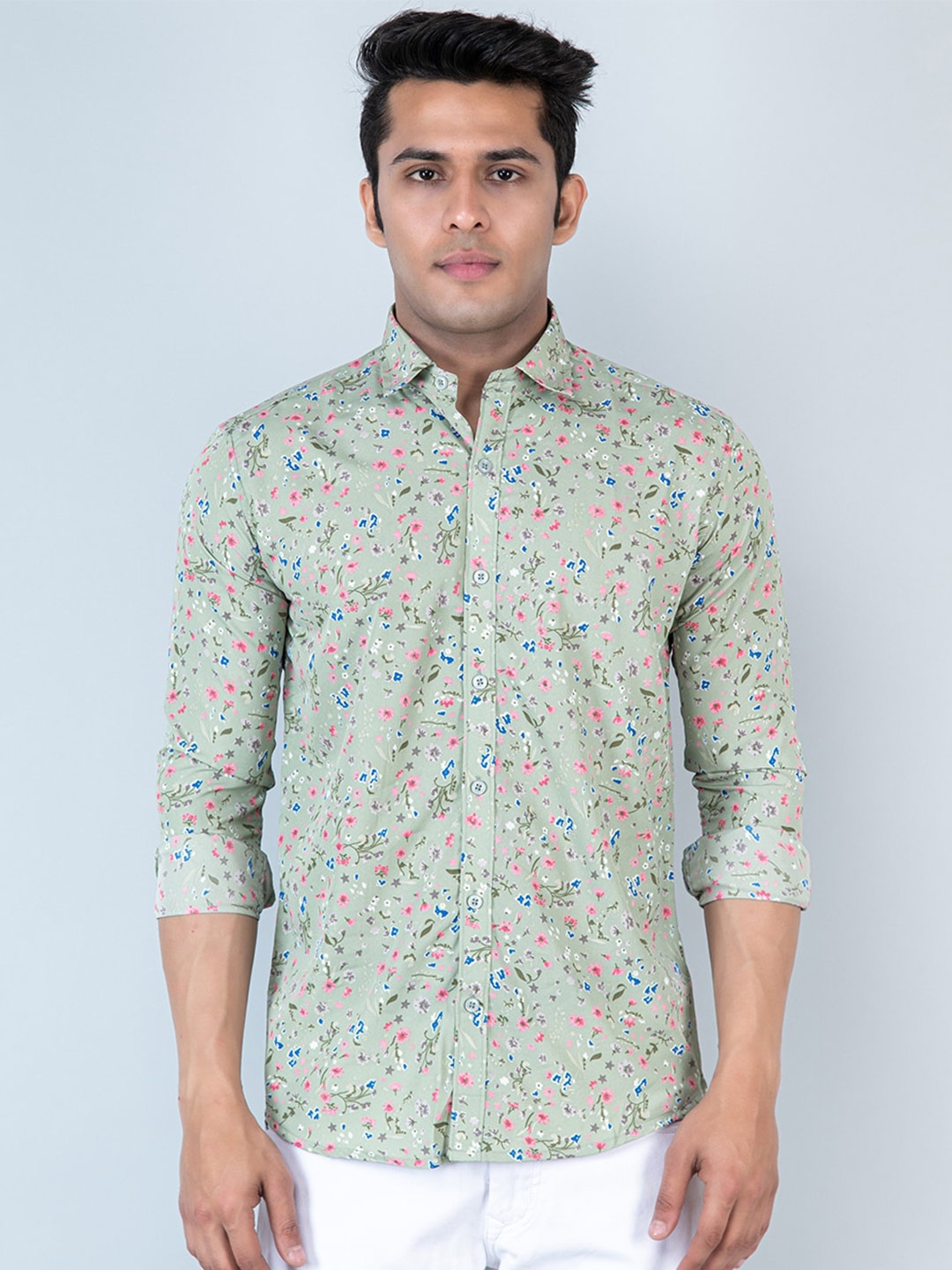 

Tistabene Floral Printed Casual Shirt, Olive