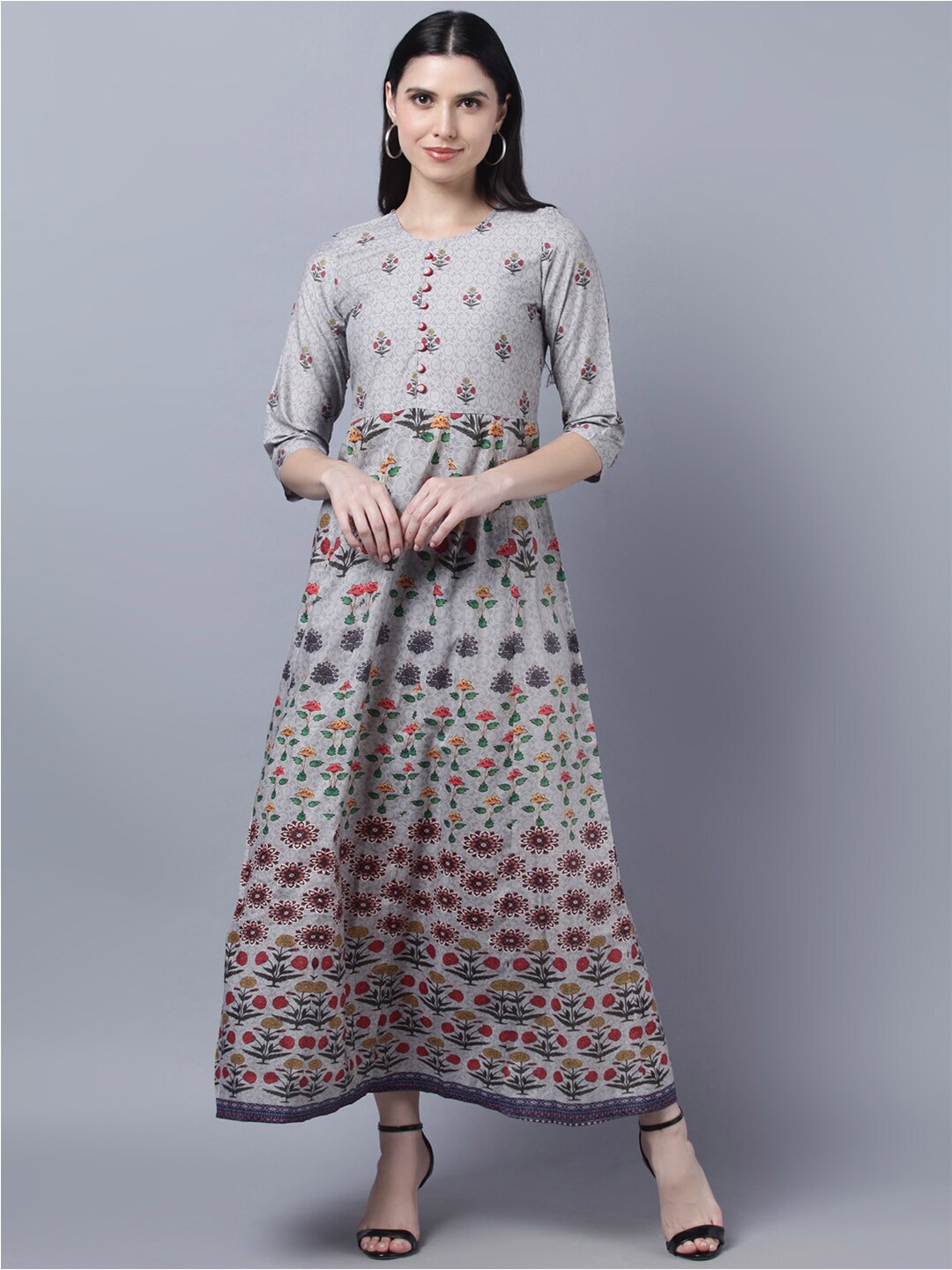 

Myshka Multicoloured Floral Maxi Dress, Multi
