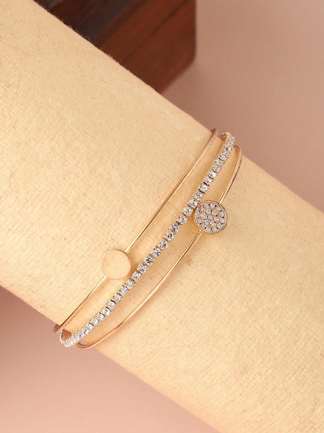 

SOHI Women Gold-Plated Cuff Bracelet