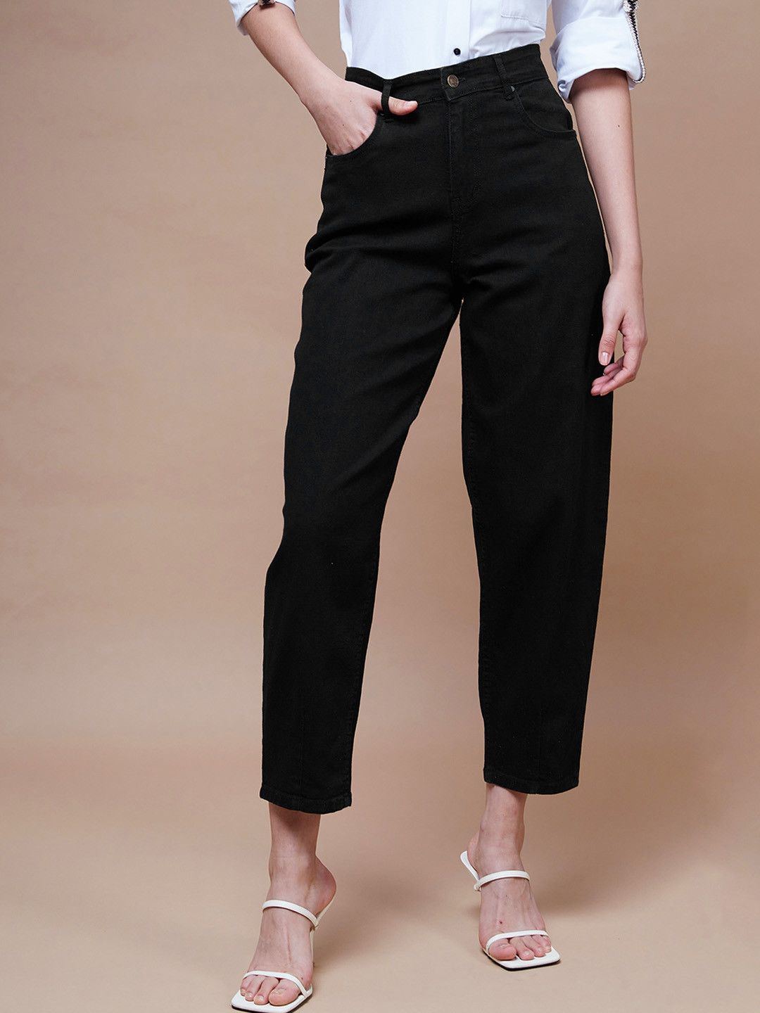 SASSAFRAS BASICS Women Anti Balloon Fit Stretchable Relaxed Fit Jeans