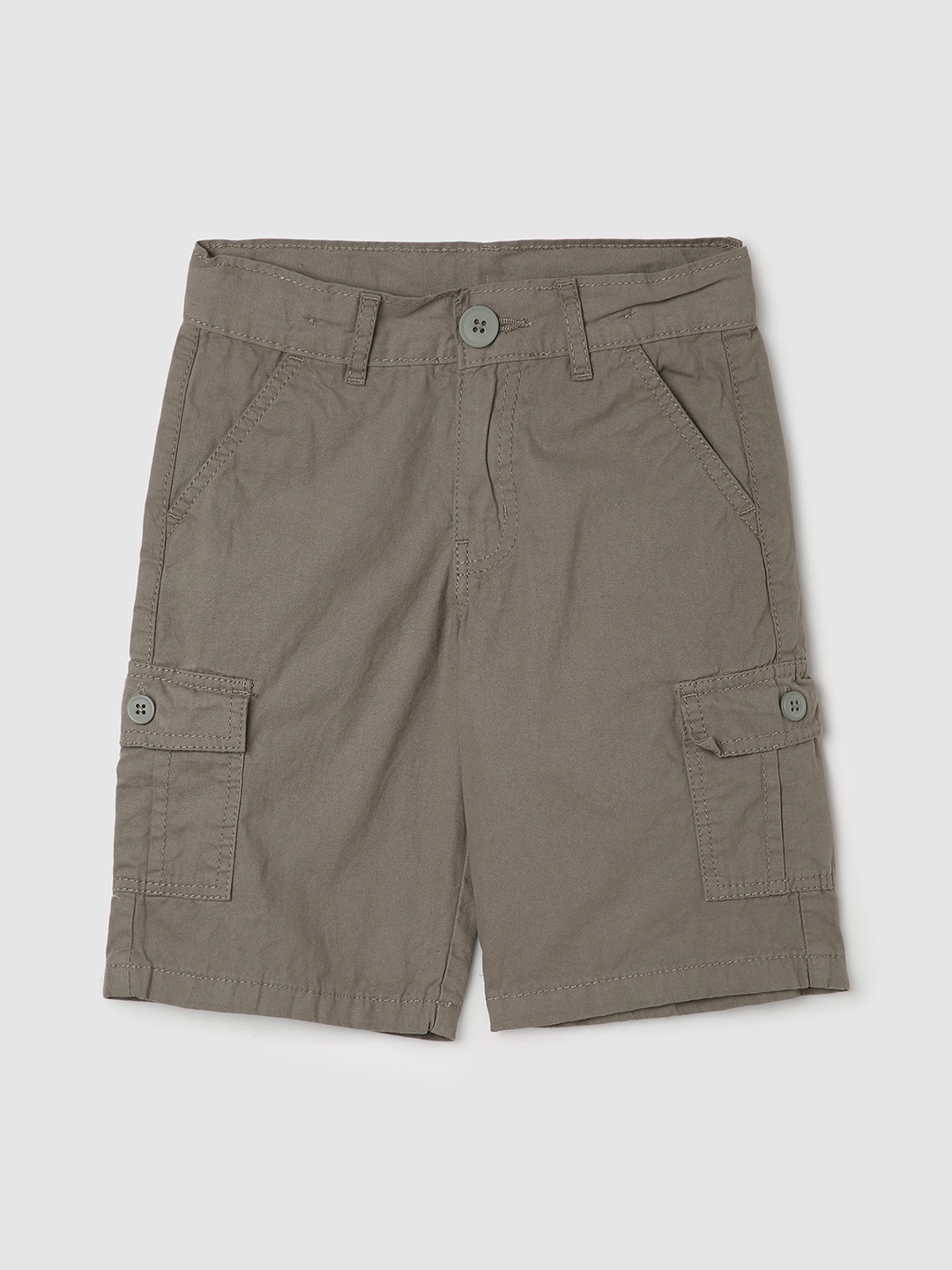 

max Boys Pure Cotton Cargo Shorts, Khaki