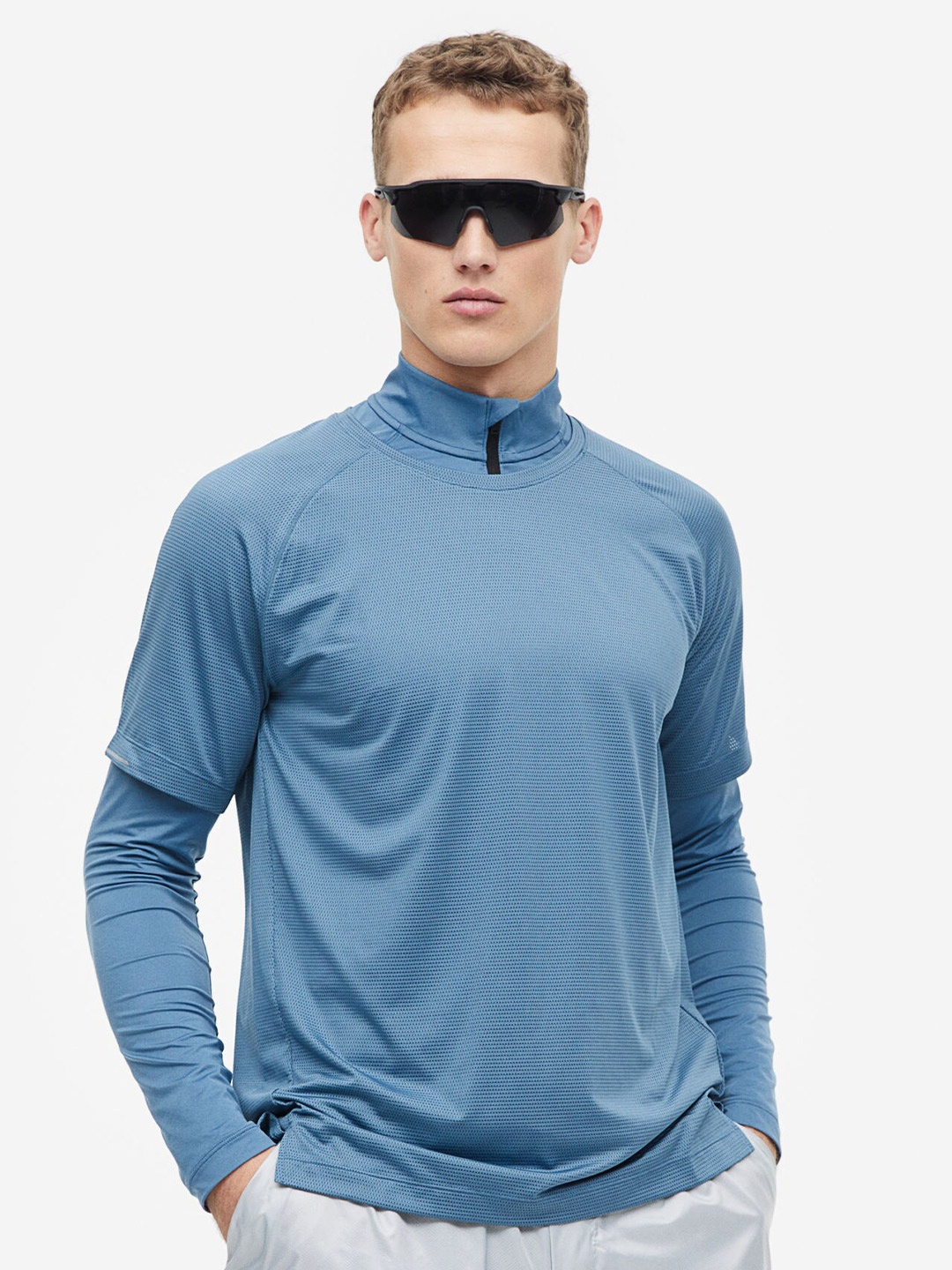 

H&M Men DryMove Running Top, Blue