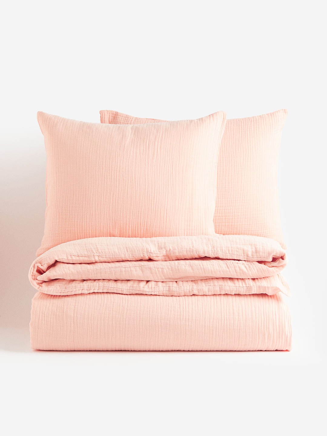 

H&M Orange-Colored Muslin Double/King Duvet Cover Set
