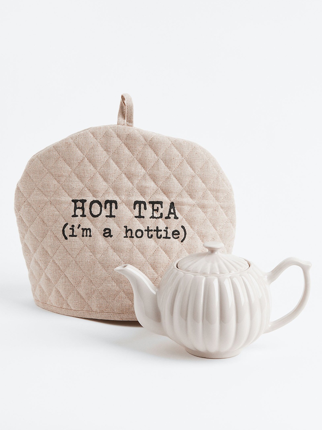 

H&M Beige Stoneware Teapot