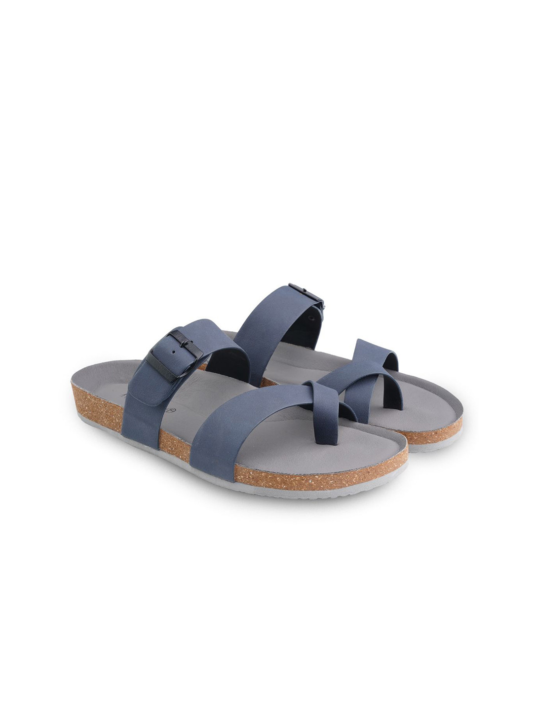 

RAPAWALK Men Open One Toe Comfort Sandals, Navy blue
