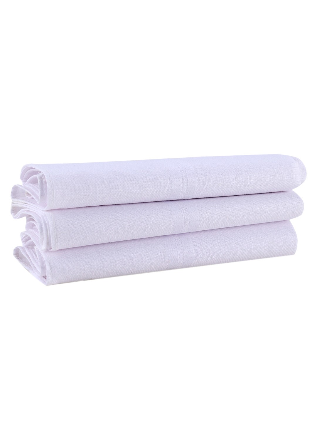 

Alvaro Castagnino Men Pack Of 3 Pure Cotton Handkerchiefs, White