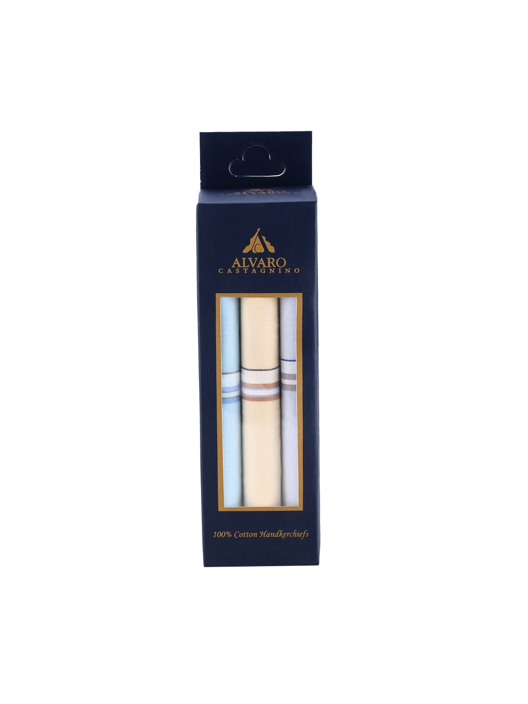 

Alvaro Castagnino Men Pack Of 3 Assorted Cotton Handkerchiefs
