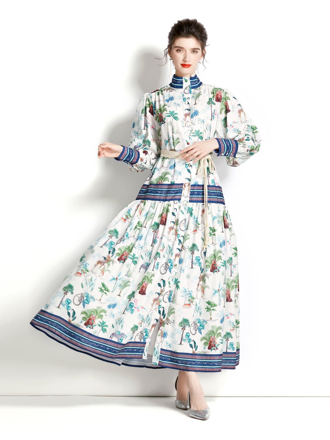 

JC Collection Floral Printed Maxi Dress, White