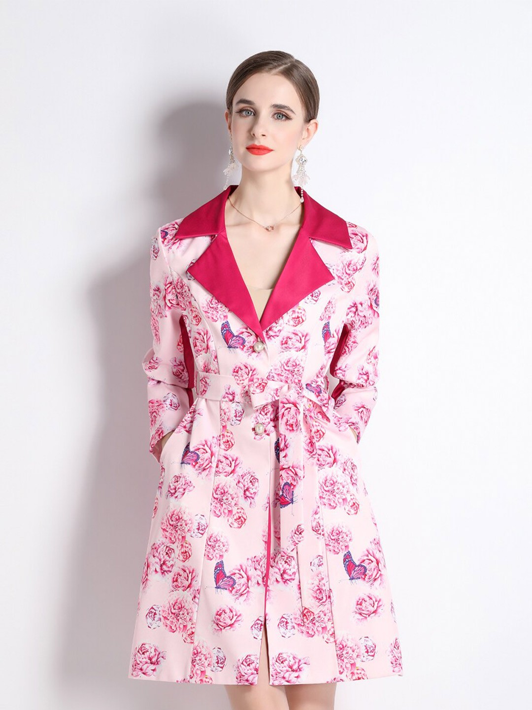 

JC Collection Floral Printed Dress, Pink