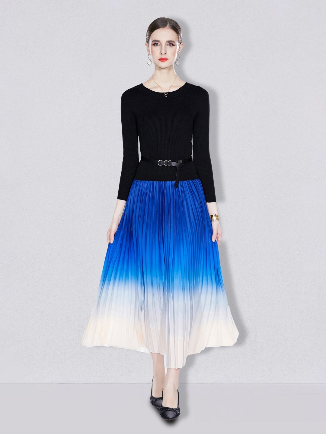 

JC Collection Colourblocked Maxi Dress, Black