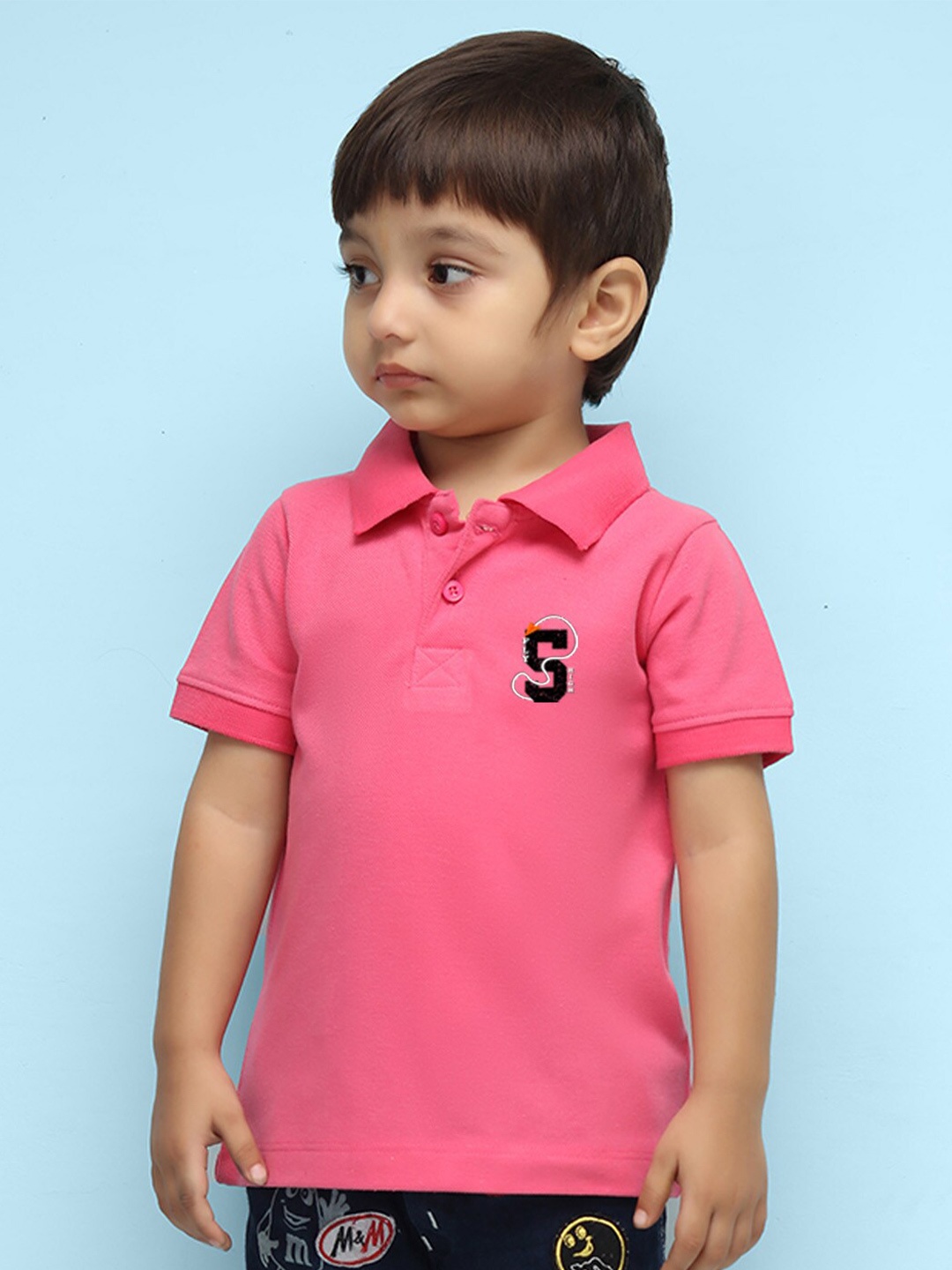 

NUSYL Kids Polo Collar Short sleeves T-shirt, Pink