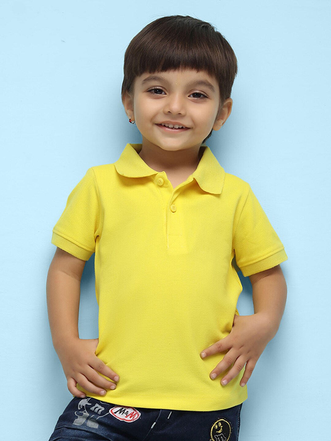 

NUSYL Infants Polo Collar T-shirt, Yellow